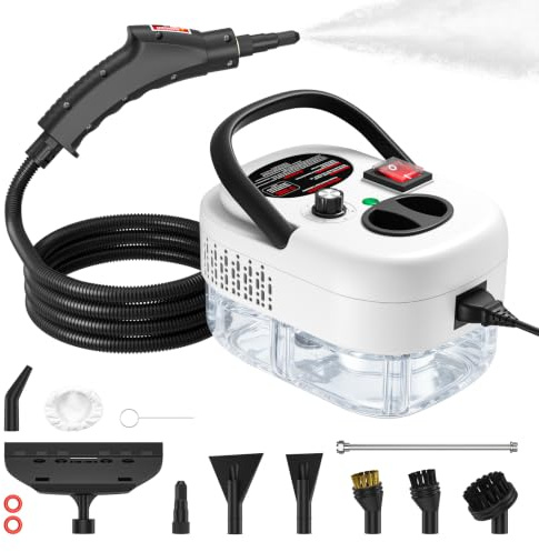 Dampfreiniger Handgerät, Hochdruck Dampfreiniger, Steam Cleaner Chemikalienfreier Hochdruck-Dampf – Schmutz Fett & Bakterien, Dampfreiniger für alles, Handdampfreiniger für Auto, Haushalt (Weiß)