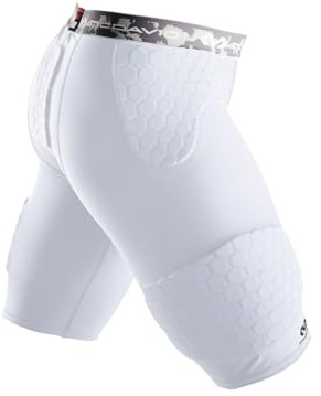 McDavid Compression Football Padded Shorts w/HEX Pads, Men's Compression Shorts, Hip, Tailbone, Thigh Padding Girdle, Football, Lacrosse, Hockey, Basketball