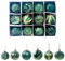 12pcs Christmas Tree Baubles, Christmas Balls Decoration Christmas Tree Pendants Gifts (Green)