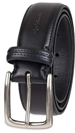 Columbia Men's Trinity Logo Belt-Casual Dress with Single Prong Buckle for Jeans Khakis