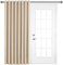 AMEHA Blackout Eyelet Curtains for Bedroom - Single Panel Door Curtain Living Room - Thermal Insulated Cream Curtains with Tie Back, 66x84 Inch Drop