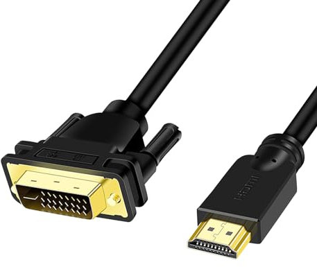 VIEVRE DVI a HDMI, HDMI a DVI, Cable Adaptador HDMI DVI 1,5 m, Adaptador DVI HDMI 4K, Adaptador DVI HDMI, Adaptador DVI a HDMI, Adaptador HDMI a DVI para PC, Monitor, Proyector, Ordenador