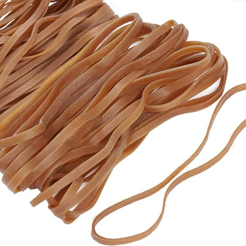 50 Pcs Large Rubber Elastic Bands,Big Heavy Duty Elastic Bands,Large Rubber Band,LargeElasticBands,Strong Thick ElasticRubberBands Set for Home School Office Bank Supplies(Brown)