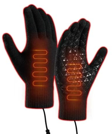 4 Colors Usb Heated Gloves, Rechargeable Hot Heated Gloves, Heated Gloves, Fingerless Work Gloves, Battery Heated Gloves, Heated Gloves Gifts (black, m)