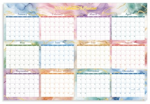 icceemee 2026 Calendar Wall Calendar Stickers,January-December Calendar 44x30 Large Wall Calendar Poster with Removable Monthly Planner Sticker Strips, Weather & Emotion Icons for Home Office School Planning