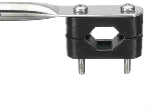 Heavy Duty Stainless Steel Marine Flagpole Rail Clamp 15'' for Yachts and For Boats Flag Staff Pole 304 Stainless Steel Material