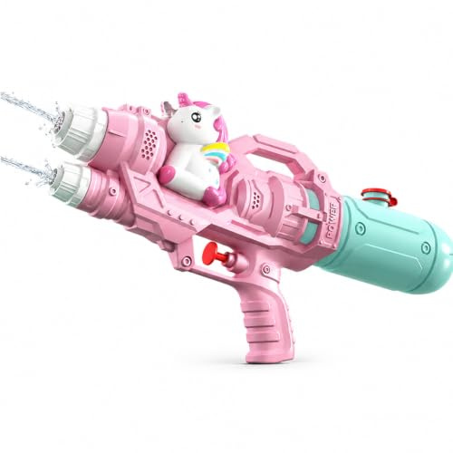 LAKPYN 1 Pieza Esta pistola de agua rosa potente tiene un alcance de hasta 10 metros, lo que la convierte en una pistola agua súper ideal para juegos acuáticos veraniegos en la playa y en piscina