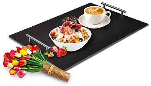 Sendez Bandeja para servir de pizarra, bandeja de desayuno, bandeja de pizarra