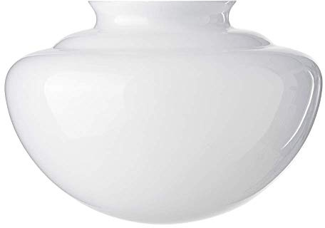 LUMIS Ceiling Fan Shade, White Glass Round Lampshade Cover, B&Q Twister Compatible. 17cm (6½”) Dia, Width of Neck: 8cm (3¼)