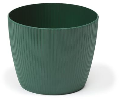 Lamela Übertopf Charlotte in versch. Farben und Größen, Durchmesser:26 cm, Farbe:Dunkelgrün