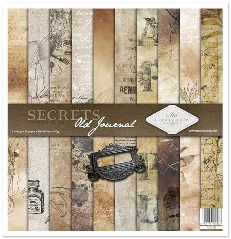 ITD Collection - Scrapbooking-paket 30 x 32 cm, scrapbooking-papper, dekorativt papper, decoupage, korttillverkning, pappersstorlek – 310 x 320 mm (SLS-027 -HS code 48025890)