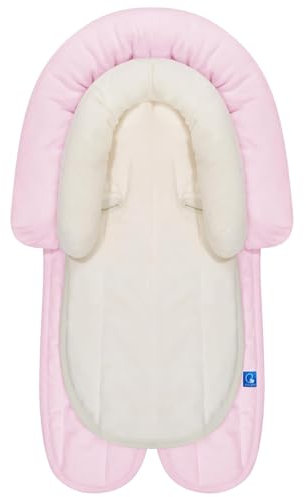 2-in-1 Baby Sitzverkleinerer Universal für alle Kinderwagen Buggy, Neugeborenen Einsatz, Kopfstütze für Babyschale und Autositze (Rosa)