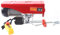 1000kg Elektrische Seilwinde Seilhebezug Motorwinde,Hubgeschwindigkeit Kettenzug Seilhebezug elektrische Gabelstapler Stahl Palettenhalter Hebel Garage Hebemaschine mit Fernbedienung 1600W