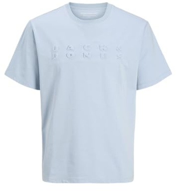 Jack & Jones Jcopacer T-Shirt à col Rond imprimé SS, Bleu Subdued, S