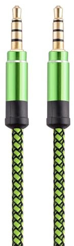 Nylon Headphone Cable - 3.5mm Audio Cable | 1.5m 3.5mm Long Heavy Duty Nylon Braided Aux Cable | Nylon Braided Audio Cord for Car | Male to Male Jack Auxiliary Cord Extension Adapter for Speaker Ca