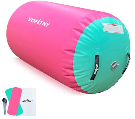 VOFiTNY Air Roller Gymnastics Barrel 2.6ft L x 1.55ft D Back Walkover Trainer Octagon Tumbling Roller Do Not Include Pump