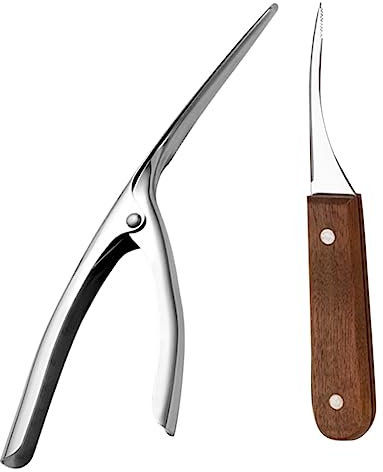 VERDANVERSE 1Set Pelatrici Acciaio Inossidabile per Gamberetti Utensili per Sgusciare e Gamberi Comodi e Resistenti per Uso e Professionale