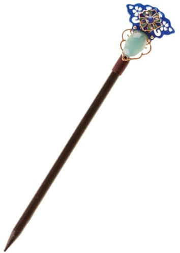 SOLUSTRE Épingle à Cheveux Chinoise Bois Vintage avec Glacis Bâtonnet Élégant pour Chignons Accessoire Rétro pour Femmes