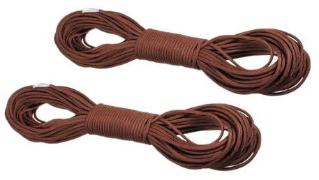 Kisangel 2 Piezas Cuerda Paracaídas de Núcleos Nylon Resistente para Camping Viento y Tienda Cuerda Multiusos para Canopy y Senderismo Alta Flexibilidad y Carga