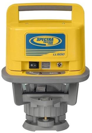 Spectra Precision LL500 Self-Leveling Laser Level with HL700 Receiver, C70 Rod Clamp, Alkaline Batteries, Carry Case, Yellow