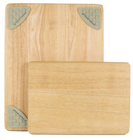 Architec Gripperwood Cutting Boards, Set of 2, Beechwood with Non-slip Gripper Feet, 11 by 8-Inches and 14 by 11-inches