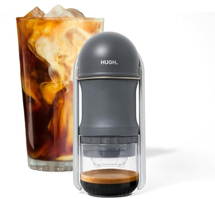 LEVERPRESSO HUGH V4 Lever Portable Espresso Maker, Double Espresso Shot with Ridgeless Portafilter Basket, Manually Operated, Perfect for Hiking & Camping (Pressurized Filter)