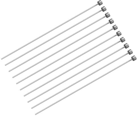 QUARKZMAN 10 Piezas de Pasadores Expulsores Rectos, 1.5mm (0.06) de diámetro. Punta Redonda de Acero SKD61 de 150mm (6) de largo para Mantenimiento Mecánico