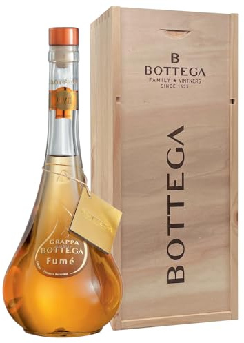 Bottega Fumé Grappa Barricata di Prosecco 38% in Cassetta di Legno - 700 ml