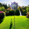 Small Vortex Wind Spinner Stakes – Ocean Wave, Golden Flare & Cosmic Fusion | 120 x 36 x 15 CM | Kinetic Metal Garden Sculptures for Yard, Lawn, Patio & Outdoor Décor (Cosmic Fusion)