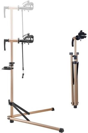 VEVOR Fahrradreparaturständer Fahrradmontageständer 39,9 kg belastbar mit 105–152 cm einstellbarer Höhe & magnetischer Werkzeugablage, faltbarer Wartungsständer für Mountainbikes Road Bike