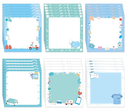30 Pcs Nurse Sticky Notes Nursing Student Essentials School Gifts Stationary Sticky Notes Self Stick Pads for Hospital School Supplies