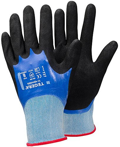 Ejendals Synthetikhandschuh Tegera 737, Größe 7, 1 Stück, schwarz/blau, 737-7