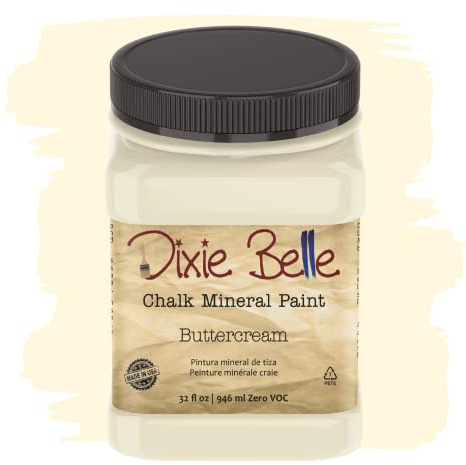 Dixie Belle Paint Company Chalk Finish Furniture Paint (Buttercream) (32oz)