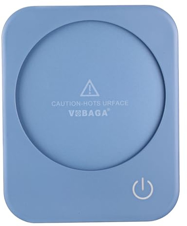 VOBAGA Coffee Mug Warmer, 4 Hours Auto Shut Off Cup Warmer for Office Home Desk with 3 Temperature Settings, Electric Beverage Warmer for Cocoa,Tea, Milk, Soup, for Coffee Gifts, Sky Blue (No Cup)