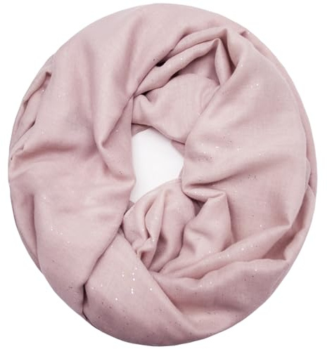 Glamexx24 Bufanda de brillo bufanda de bucle unicolor de luz noble bufanda redonda