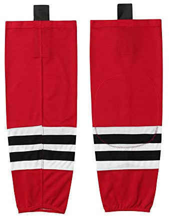 EALER HS100 Series Team Color Dry Fit Ice Hockey Socks Foer Junior To Senior & Youth To Adult, Xw003#red, 24-26