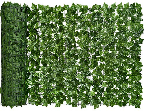 DearHouse Artificial Ivy Privacy Fence, 157.5x39in Artificial Hedges Fence and Faux Ivy Vine Leaf Decoration for Outdoor Decor, Garden Decor