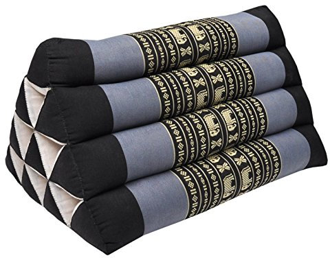 Wilai Kapok Thaikissen, Dreieck (81300 - grau/schwarz Elefant)