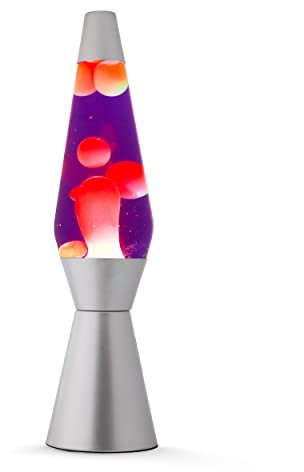I-TOTAL Lava Lamp Magma, Viola Cera Gialla 1, 10 x 10 x 40 cm