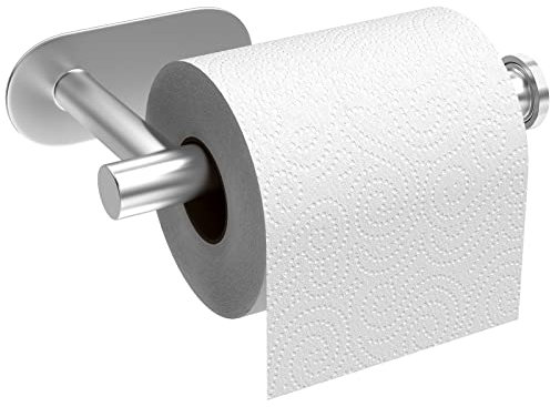Uootach Porte Papier Toilette Auto-adhésif, Support Papier Toilette en Acier Inoxydable, Porte-Rouleau Mural, Porte-mouchoirs pour Salle de Bain, Cuisine, Salon(Argent)