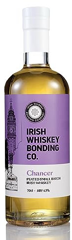 Chancer I Peated Irish Whiskey I Award Winning I Small Batch I Blended Whiskey I Blended in County Down I Sweet BBQ, Honey & Rich Fruit I 43% ABV I 70CL BOTTLE I Irish Whiskey Bonding Co
