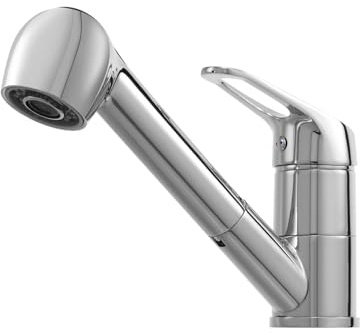 Rubinetto da cucina estraibile YUANNY, rubinetto per lavabo con doccetta estraibile a 2 getti ad alta pressione, miscelatore monocomando in ottone per rubinetto da cucina