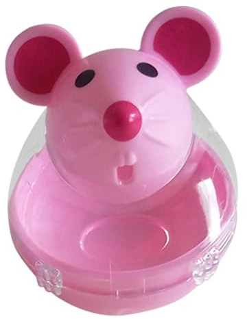 Distributeur de friandises pour chat – Balle de nourriture pour animaux de compagnie en forme de souris oscillante, alimentation lente interactive, petit jouet de friandises pour chat, prévient