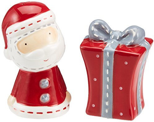 Excelsa Xmas Country Style Set salt/peppar, keramik, röd