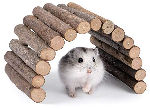 Niteangel Wooden Ladder Bridge, Hamster Mouse Rat Rodents Toy, Small Animal Chew Toy