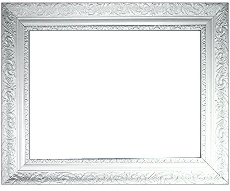 Neumann Bilderrahmen Cornice barocca Bianco Finemente Decorato 466 BIA, cornici vuote 40x60 cm