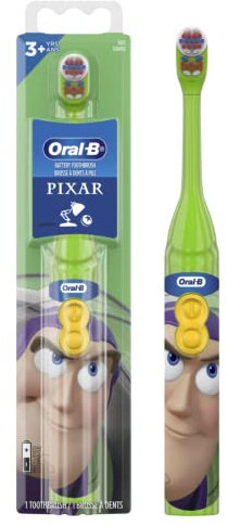 Oral-B Kid's Battery Toothbrush Featuring Disney's Buzz Lightyear, Soft Bristles, for Kids 3+