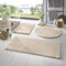 Taracarpet Badematte Fiona rutschfest waschbar Badezimmerteppich sehr weich und als Set kombinierbar Uni Creme 080 cm rund