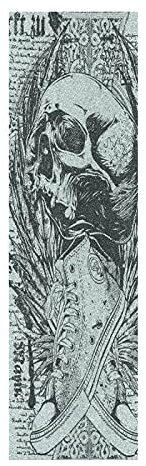 Vnurnrn Art Mignon Crâne De Sucre Vintage Planche à Roulette Bande Grip de Skateboard Antidérapante Sans Bulles Papier de Verre 84x23cm Longboards Scooter Autocollants