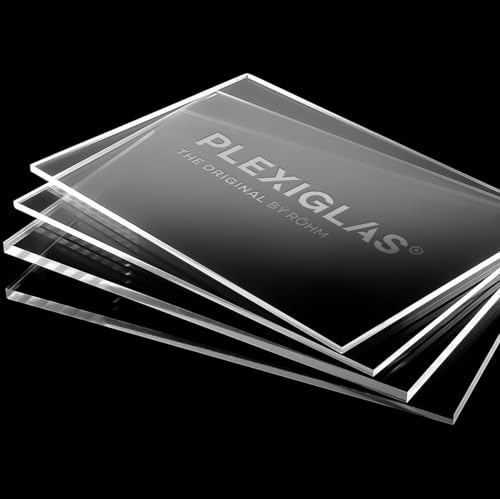 AtHaus® Placa de acrílico XT transparente 2–12 mm - corte CNC a medida - panel rígido para interior y exterior - resistente a rayos UV, alta transmisión de luz (3 mm, 500 x 500 mm)